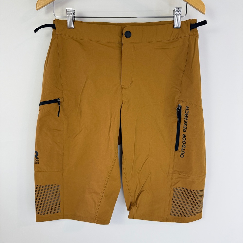 Outdoor Research Freewheel MTB Ride Shorts Men 31 Brown 300841 Adjustable Waist